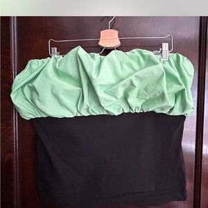 Ganni taffeta tube top